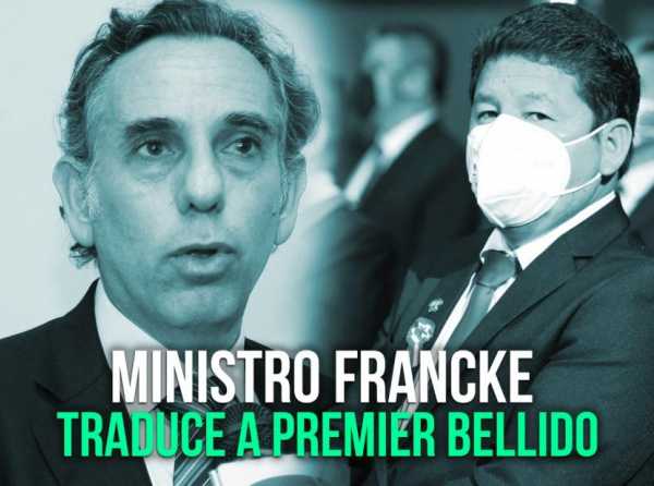 Ministro Francke traduce a premier Bellido