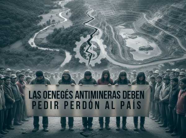 Las oeneg&eacute;s antimineras deben pedir perd&oacute;n al pa&iacute;s
