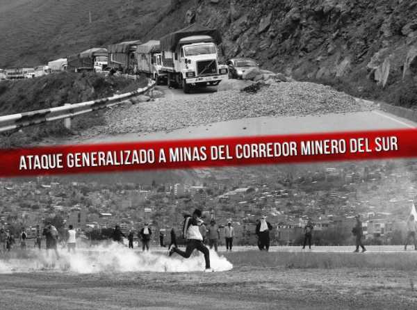 Ataque generalizado a minas del Corredor Minero del Sur