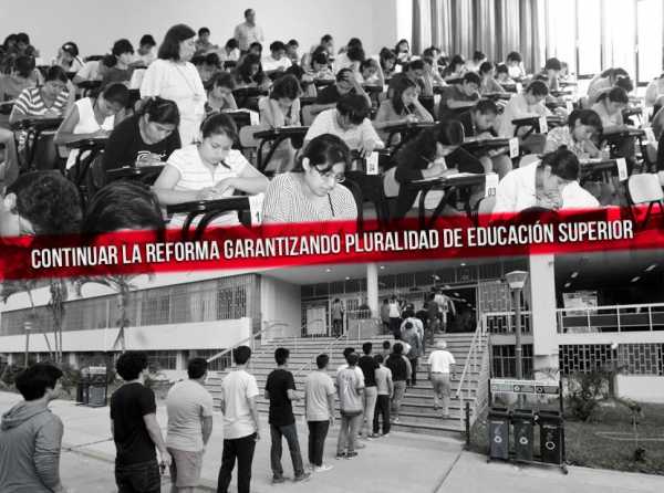 Continuar la reforma garantizando pluralidad de educación superior