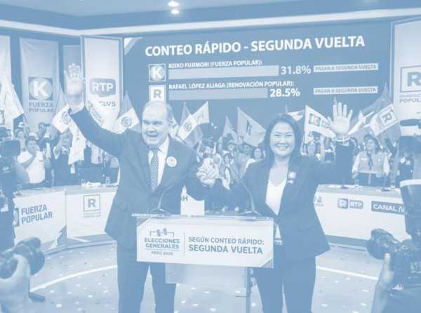 Keiko Fujimori y L&oacute;pez Aliaga en segunda vuelta, seg&uacute;n conteo r&aacute;pido
