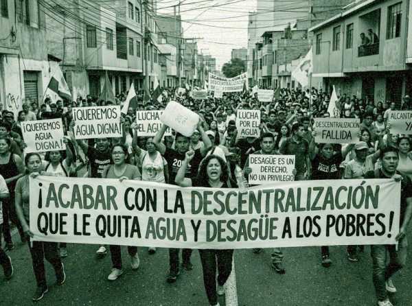 &iexcl;Acabar con la descentralizaci&oacute;n que le quita agua y desag&uuml;e a los pobres!