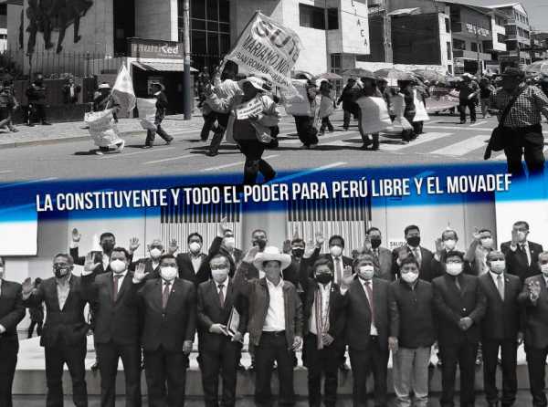 La constituyente y todo el poder para Perú Libre y el Movadef