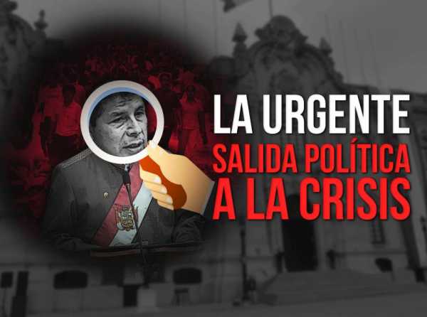 La urgente salida política a la crisis