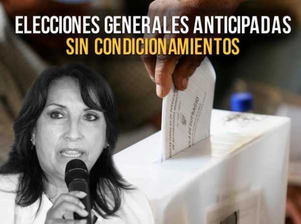 Elecciones generales anticipadas sin condicionamientos