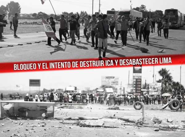 Bloqueo de Panamericana y el intento de destruir Ica y desabastecer Lima