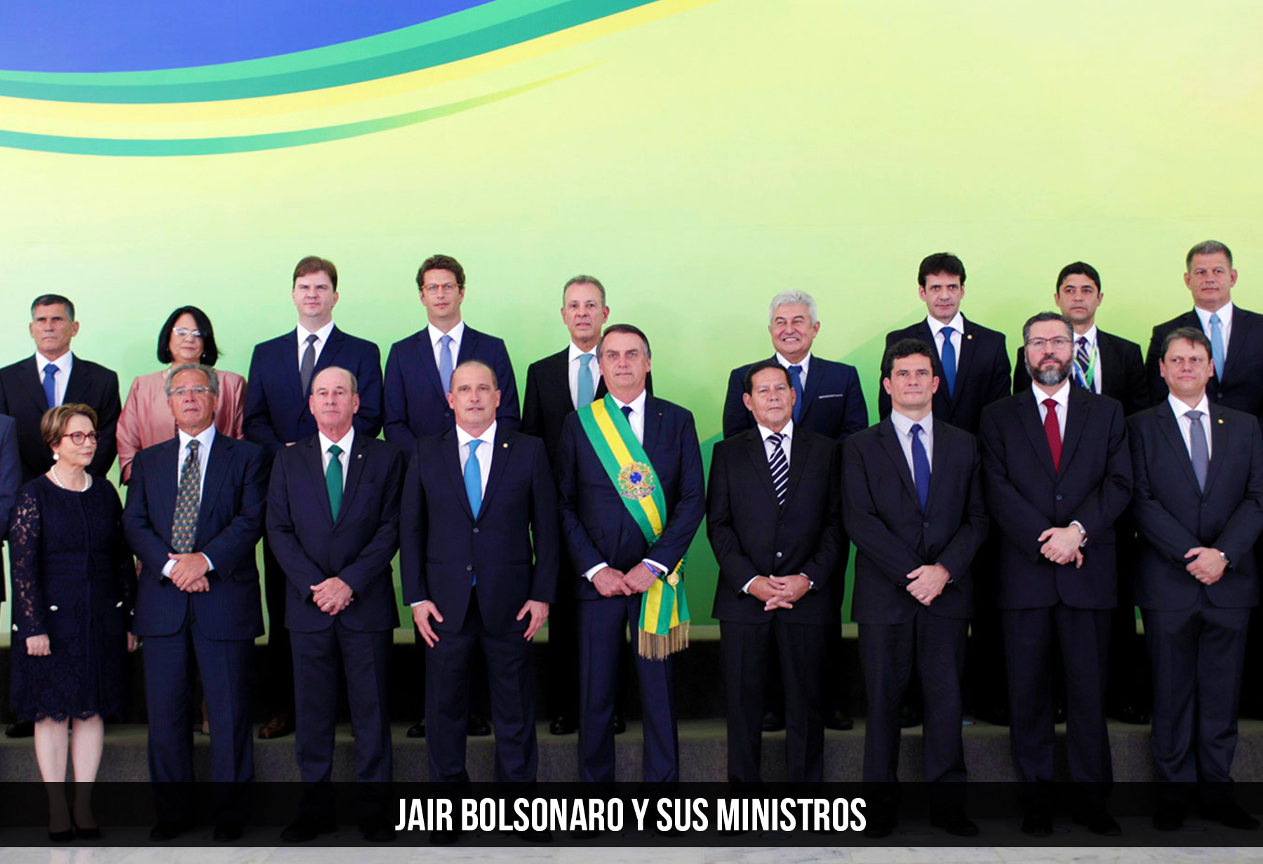 Jair Bolsonaro y sus ministros