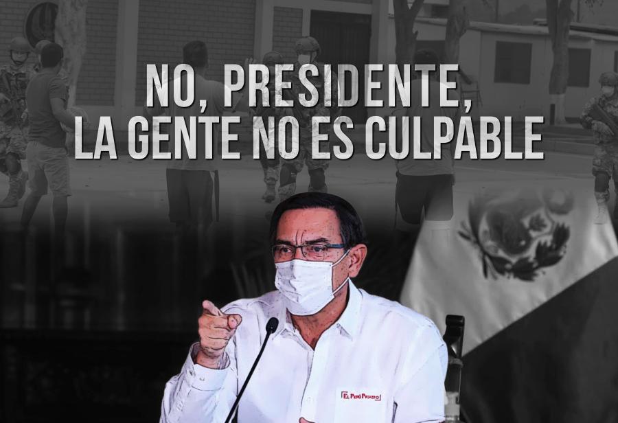 No, presidente, la gente no es culpable