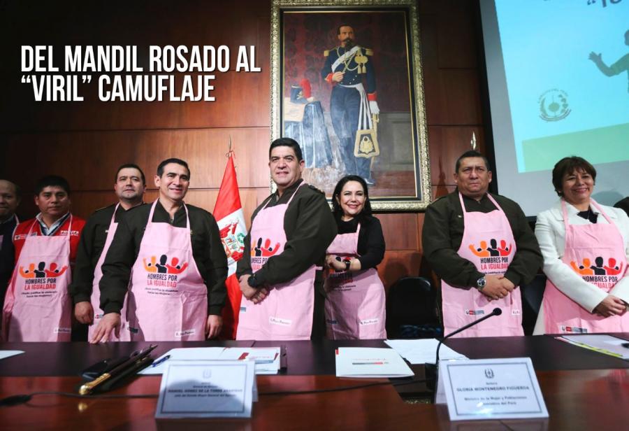 Del mandil rosado al “viril” camuflaje