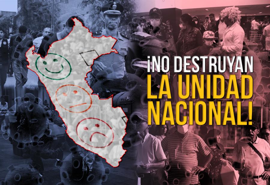 ¡Destruyendo la unidad nacional!