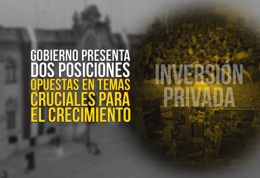 Preocupantes dudas del Ejecutivo con respecto a la inversión privada