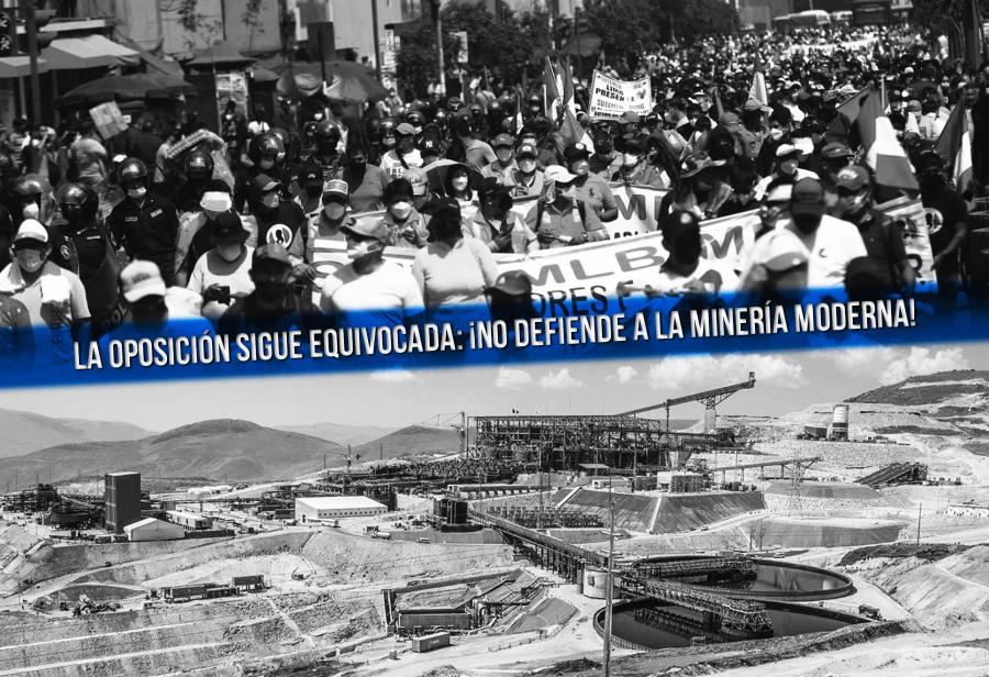 La oposición sigue equivocada: ¡No defiende a la minería moderna!