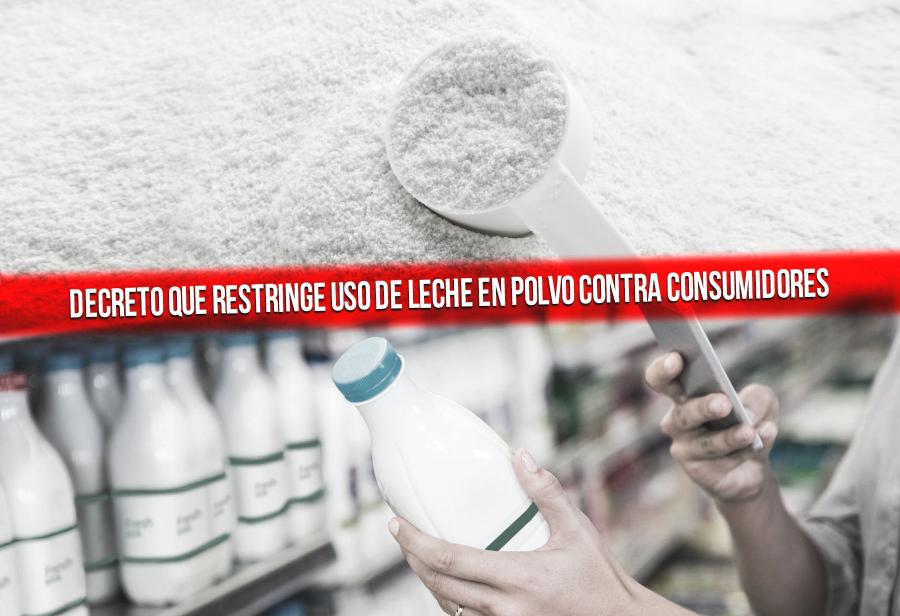 Decreto que restringe uso de leche en polvo contra consumidores