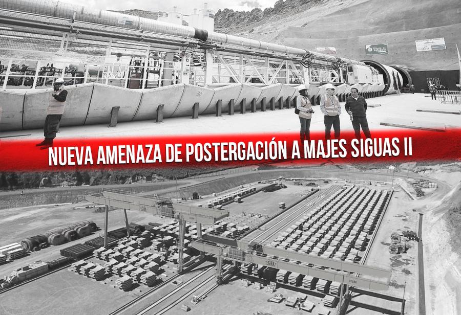Nueva amenaza de postergación a Majes Siguas II