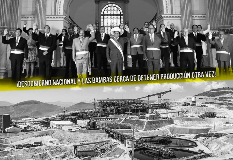 ¡Desgobierno nacional y Las Bambas cerca de detener producción otra vez!