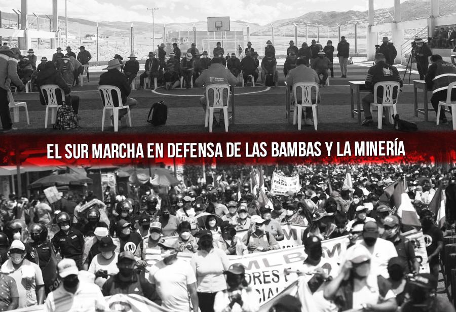 El sur marcha en defensa de Las Bambas y la minería 