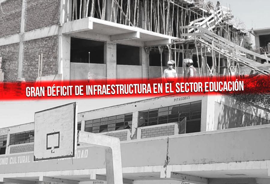 Gran déficit de infraestructura en el sector Educación