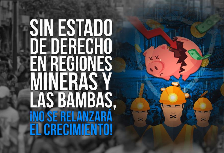 Sin Estado de derecho en regiones mineras y Las Bambas, ¡no se relanzará el crecimiento!