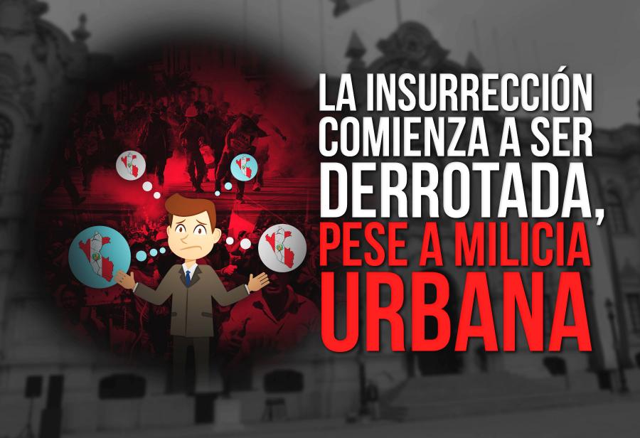 La insurrección comienza a ser derrotada, pese a milicia urbana