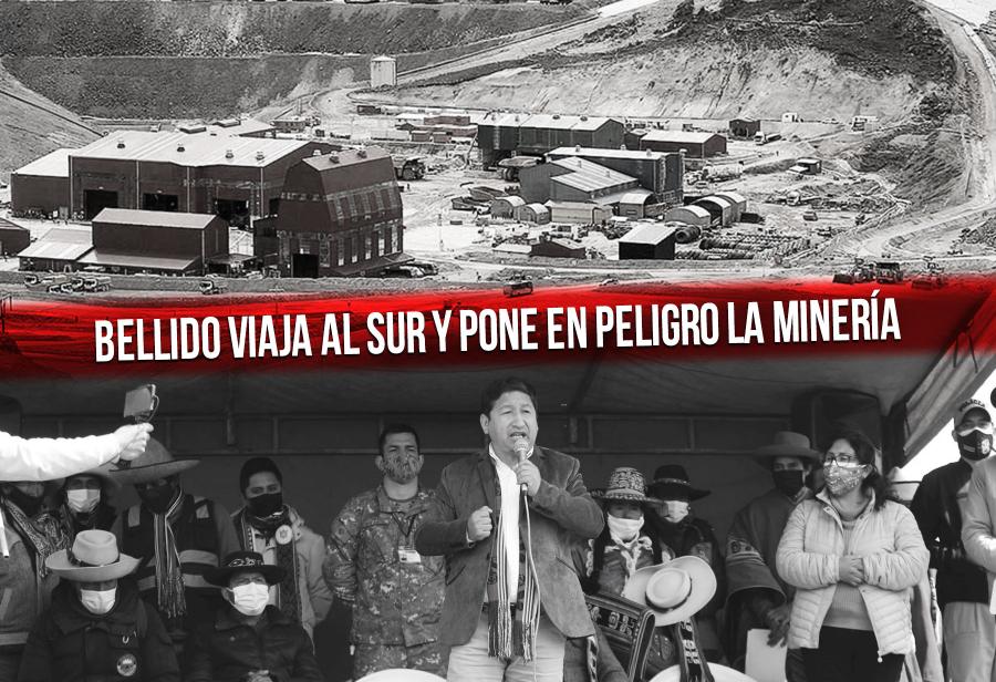 Bellido viaja al sur y pone en peligro la minería