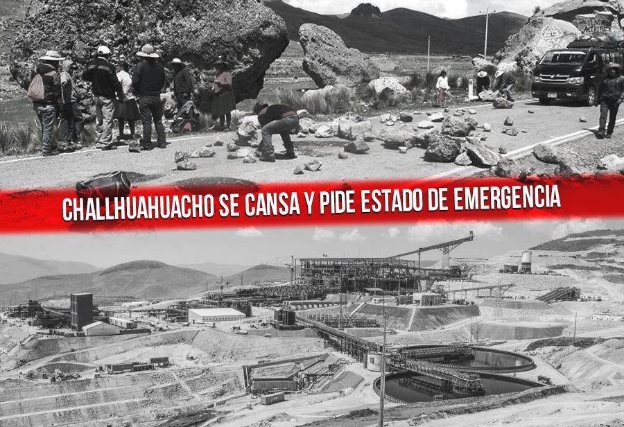 Challhuahuacho se cansa y pide estado de Emergencia