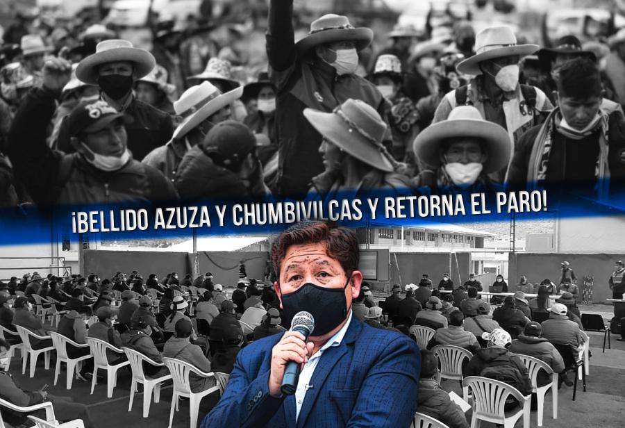 ¡Bellido azuza a Chumbivilcas para que retorne al paro! 