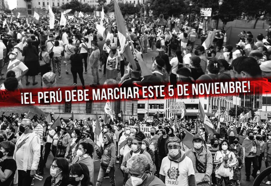 Contra ineficiencia y corrupción, ¡el Perú debe marchar este 5 de noviembre!