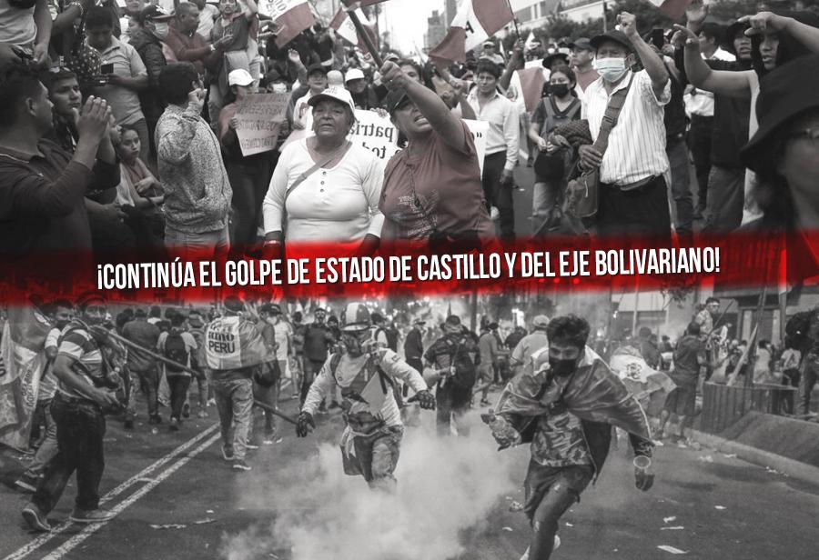 ¡Continúa el golpe de Estado de Castillo y del eje bolivariano!