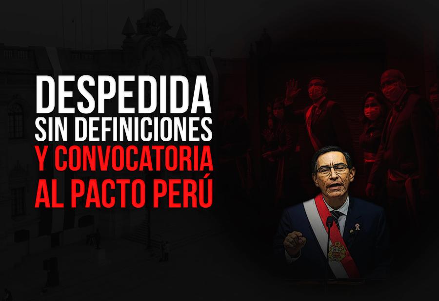 Despedida sin definiciones y convocatoria al Pacto Perú