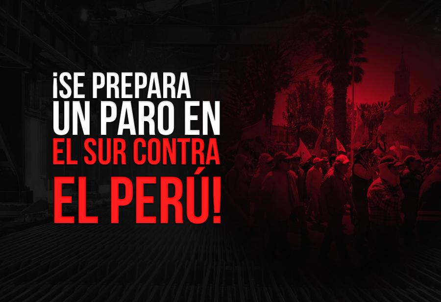 ¡Se prepara un paro en el sur contra el Perú!