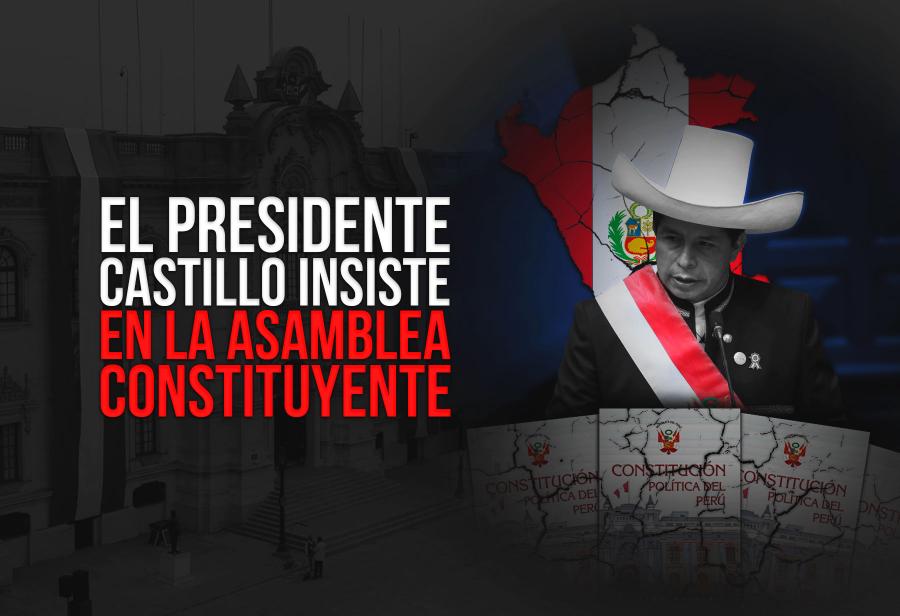 El presidente Castillo insiste en la asamblea constituyente