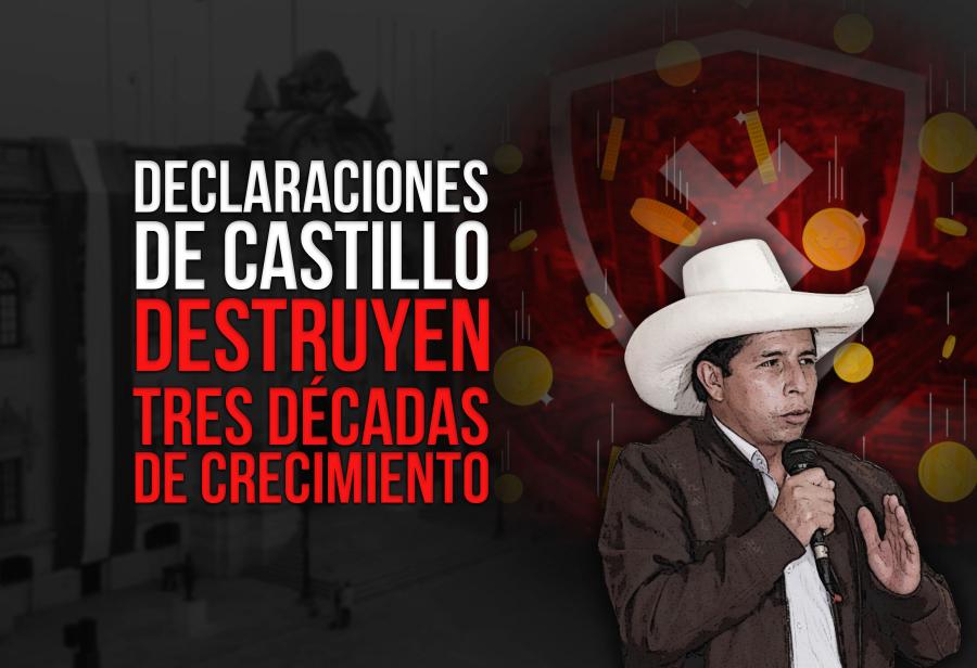 Declaraciones de Castillo destruyen tres décadas de crecimiento