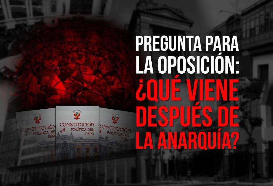 Pregunta para la oposición: ¿qué viene después de la anarquía?