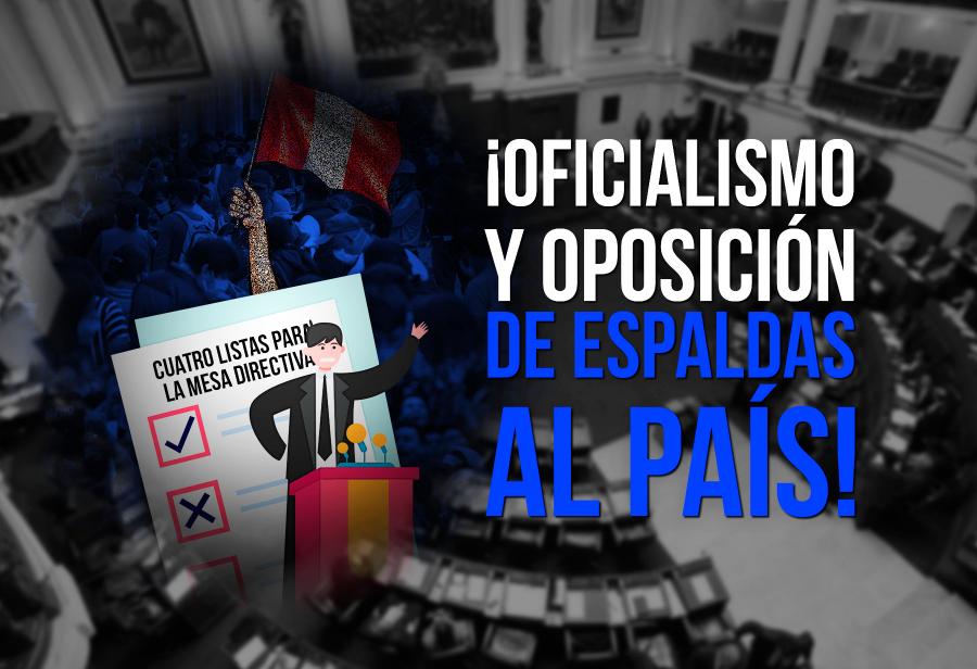 ¡Oficialismo y oposición de espaldas al país!