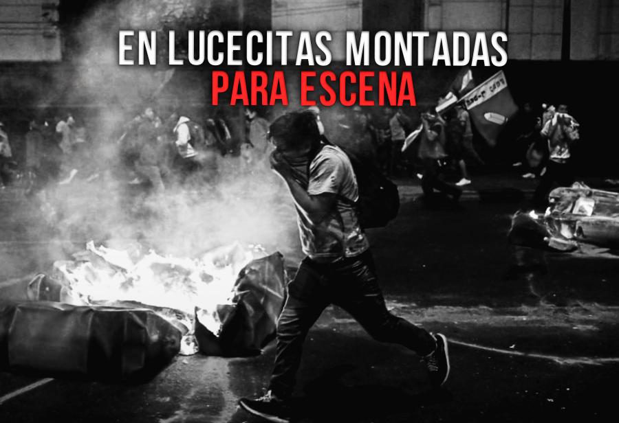 En lucecitas montadas para escena