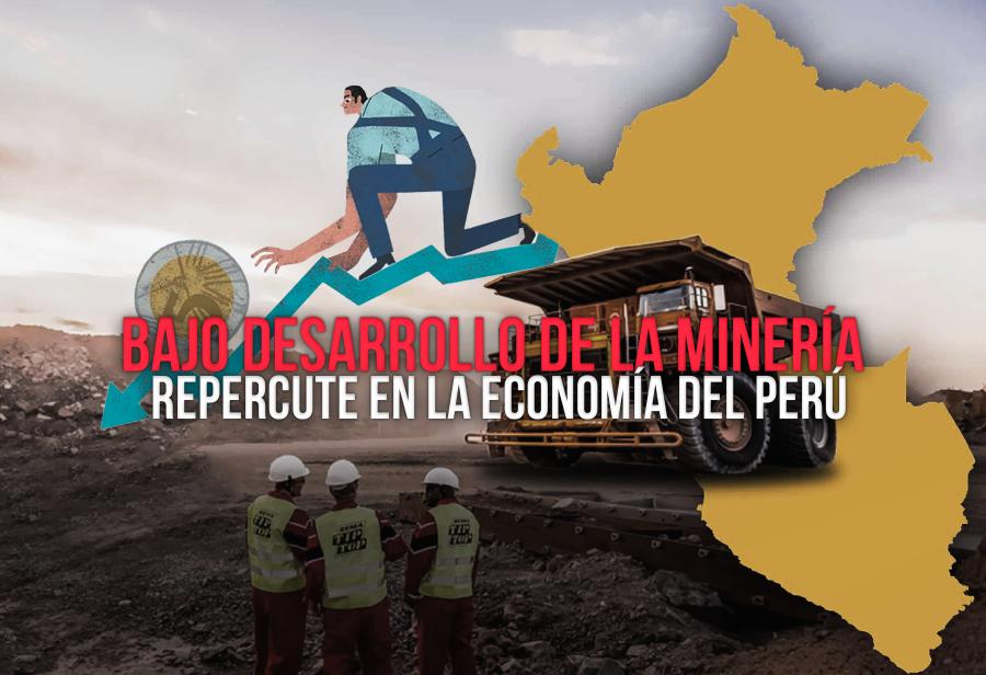 Bajo desarrollo de la minería repercute en la economía del Perú