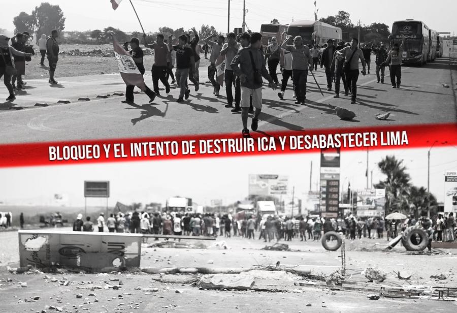 Bloqueo de Panamericana y el intento de destruir Ica y desabastecer Lima